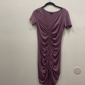 Scrunched Mauve Pink/Purple Dress
